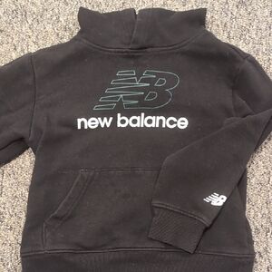 New Balance Black Kids Hoodie with White Logo